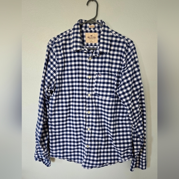Hollister Other - Men's Hollister Blue Plaid Shirt size Large